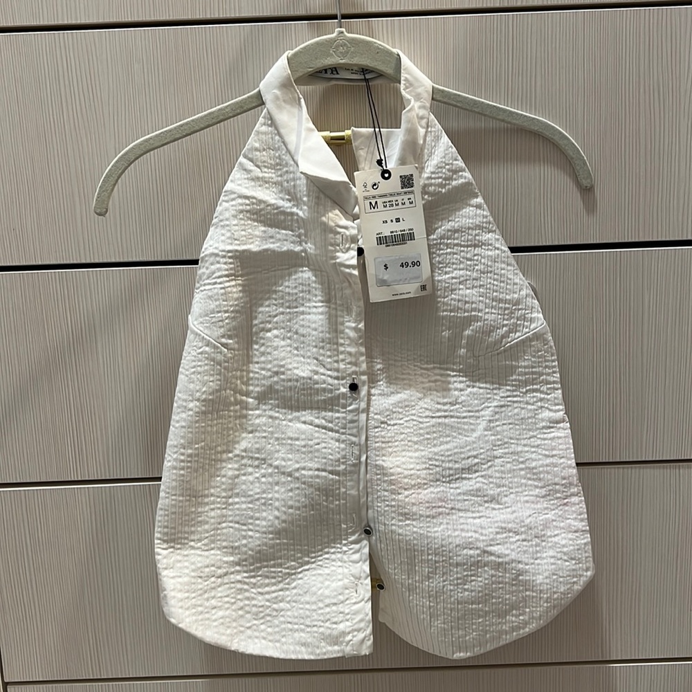 White Zara halter top brand new